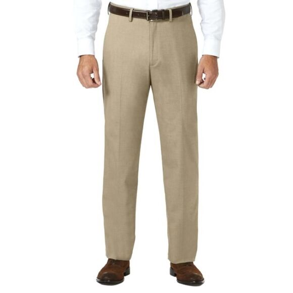 Haggar Other - Haggar Flat Front Dress Pants Work to Weekend Classic Khaki Tan Size 32 x 32